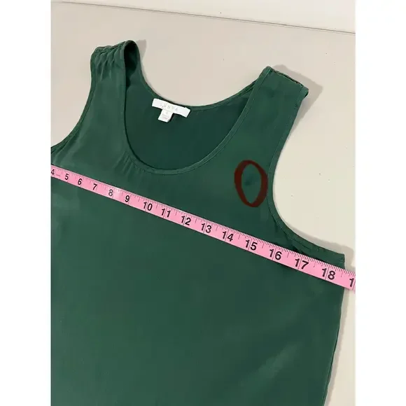 Lunya Green Lightweight Washable Silk Tulip Back Camisole Top Size Small - Picture 7 of 8